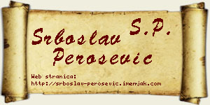 Srboslav Perošević vizit kartica